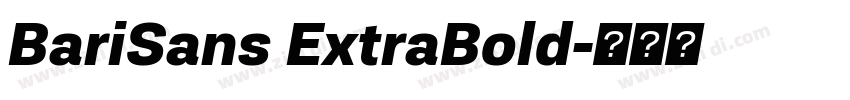 BariSans ExtraBold字体转换